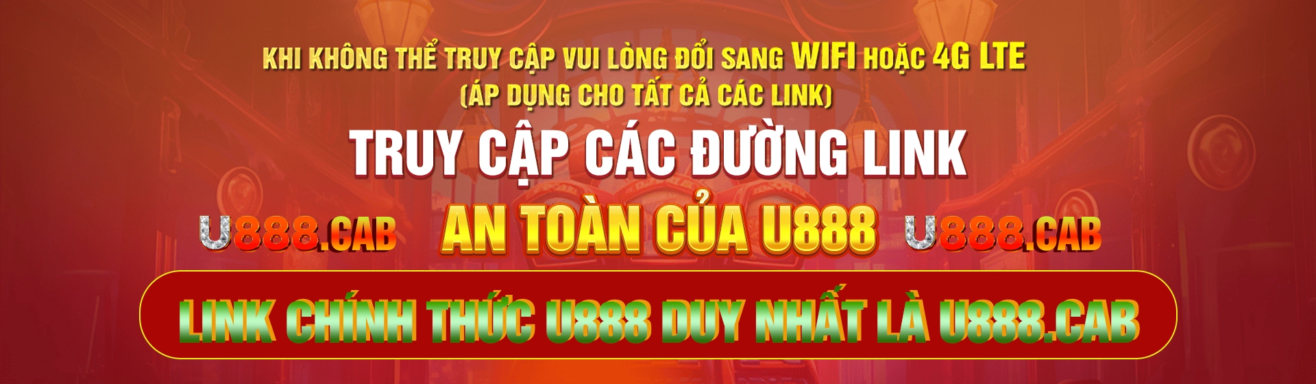 LINK CHÍNH THỨC U888 DUY NHẤT LÀ U888.CAB